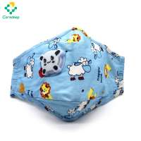 Reusable air pollution pm2.5 cotton kid protective face mask with valve filter